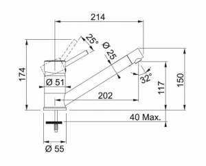 Кухонный кран Franke FG 7477 115.0297.480, хром/каменный серый