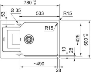 Кухонная раковина Franke Urban UBG 611-78 XL 114.0687.282, матовый черный