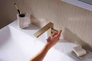 Смеситель для раковины Hansgrohe Tecturis E 73020140, шлифованная бронза