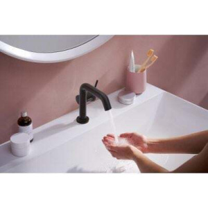 Смеситель для раковины Hansgrohe Tecturis S 110 Fine Coolstart 73321670 матовый черный