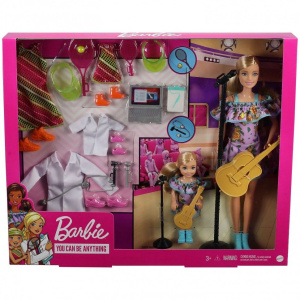 Набор кукол Barbie и Chelsea доктор, звезда тенниса и музыкант GNF01