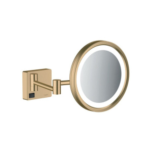 Косметическое зеркало с подсветкой AddStoris Hansgrohe 41790140, шлифованная бронза
