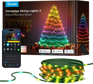 Светодиодная гирлянда Govee H70C5, RGBWIC, 201–300 LED, зеленый кабель, 30 м