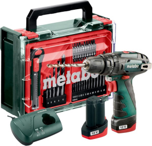 Аккумуляторная ударная дрель-шуруповерт Metabo PowerMaxx SB Basic Set с 2 АКБ