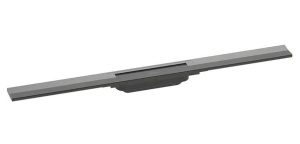 Внешний сливной элемент Hansgrohe Raindrain Flex, 80 см, напольный, черный, матовый хром, 56044340