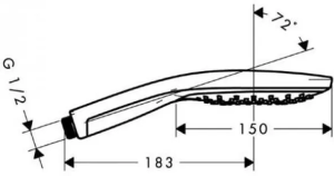 Ручной душ Hansgrohe Raindance Air 150 3jet Select 28587000