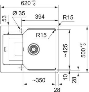 Кухонная раковина Franke Urban UBG 611-62 114.0687.264, капучино