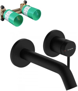 Смеситель для раковины Hansgrohe Tecturis S 73350670+13622180, матовый черный