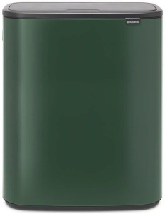 Мусорное ведро Brabantia Bo Touch Bin 304224, 2 × 30 л, тёмно-зелёное