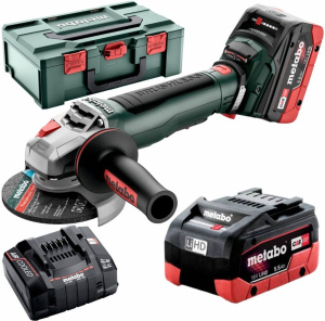 Аккумуляторная угловая шлифовальная машина Metabo WPB 18 LT BL 11-125 Quick 613059660 с 2 АКБ