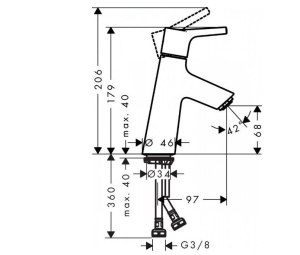 Смеситель для раковины Hansgrohe Talis S 72012000 хром