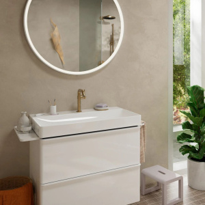 Смеситель для умывальника Hansgrohe Tecturis S 73342140, шлифованная бронза