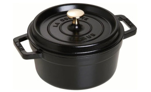 Чугунная круглая кастрюля Staub Cocotte 22 см, чёрная (40509-305-0)