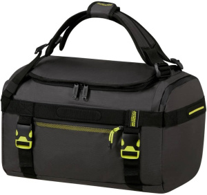 Дорожная сумка-рюкзак American Tourister Urban Track M, чёрно-салатовая