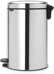 Мусорное ведро с педалью Brabantia NewIcon 114267, 20 л, с металлическим внутренним ведром, сталь