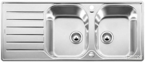 Кухонная мойка Blanco Lantos 8 S-IF Compact из матовой стали 519713