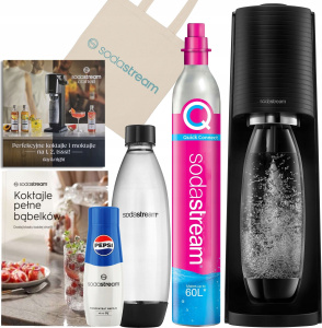 Сатуратор SodaStream Terra, бутылка + сироп малина, черный