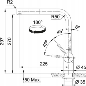 Кухонный кран Franke Atlas Neo pull-out 115.0681.242, золото