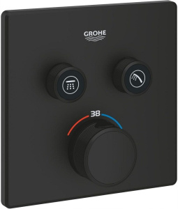 Смеситель для душа Grohe Grohtherm SmartControl 102166KF00, матовый черный