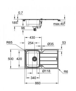 Мойка для кухни Grohe K500 31571SD1, нержавеющая сталь