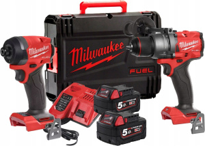 Набор аккумуляторных инструментов Milwaukee M18 FPP2A3-502X 4933480873 2х5,0 Ач в кейсе HD Box с АКБ и ЗУ