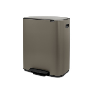 Мусорное ведро с педалью Brabantia Bo 211546 2×30л, платина