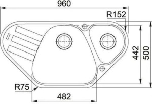 Кухонная раковина Franke Antea onyx AZG 661-E 114.0498.087, оникс