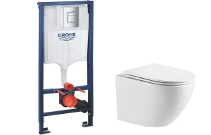 Комплект инсталляции Grohe с унитазом Imprese Jess Twist Tornado