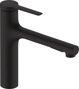 Кухонный смеситель Hansgrohe Zesis M33 160 2Jet Sbox Lite 74804670 Матовый Черный