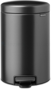 Мусорное ведро с педалью Brabantia NewIcon 233487, чёрно-серое