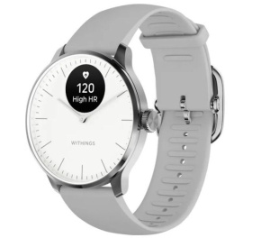 Гибридные смарт-часы Withings ScanWatch Light 37мм, белые/серебристые HWA11
