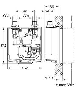 Коробка для скрытого монтажа Grohe Eurosmart Cosmopolitan E 36336001
