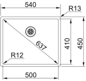 Кухонная раковина Franke Box BXX 210/110 - 50 127.0453.656, нержавеющая сталь