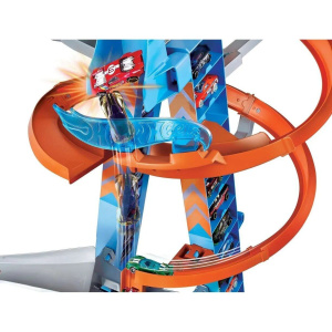 Трек Hot Wheels Sky Crash Tower GJM76/GWT39, голубой