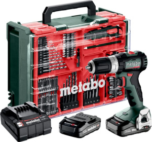 Аккумуляторная ударная дрель-шуруповерт Metabo SB 18 L BL Set с 2 АКБ