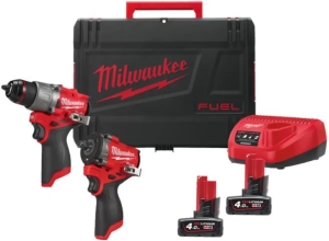 Набор инструментов Milwaukee M12FPP2X2-402X 4933498741 (с 2 АКБ 4,0 А·ч и ЗУ)