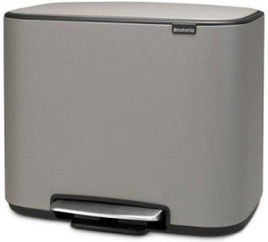 Мусорное ведро с педалью Brabantia 121647, 36 л, минерально-серое (бетон)