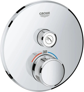 Термостатический смеситель скрытого монтажа Grohe Grohtherm SmartControl 29118000, хром