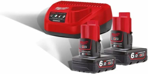 Комлект 2х6,0 Ah + ЗУ Milwaukee M12 NRG-602 4933451903