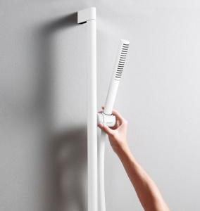 Душевой набор Hansgrohe Pulsify S 100 1Jet Ecosmart+ с душевой штангой 90см 24383700, матовый белый