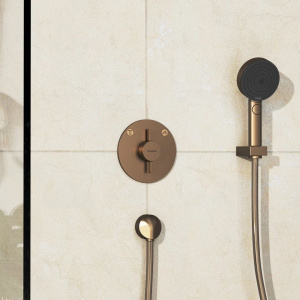 Смеситель для душа Hansgrohe Duoturn S 75418140, шлифованная бронза