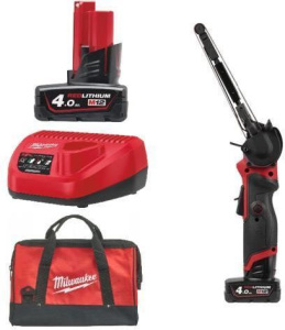 Аккумуляторный ленточный напильник Milwaukee M12 FBFL13-402B 4933480961 2х4,0 Ач в сумке с АКБ и ЗУ