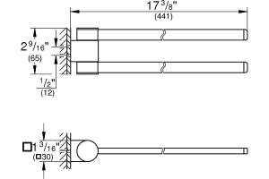 Держатель для полотенец поворотный Grohe Selection 41063GL0, золото