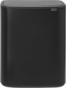 Мусорное ведро Brabantia Bo Touch Bin 221484, 2 × 30 л, матовое чёрное