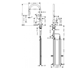 Кухонный смеситель Hansgrohe Talis 210 72801800, сталь