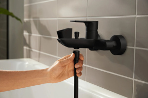 Смеситель для ванны Hansgrohe Rebris E 72450670 Черный Матовый