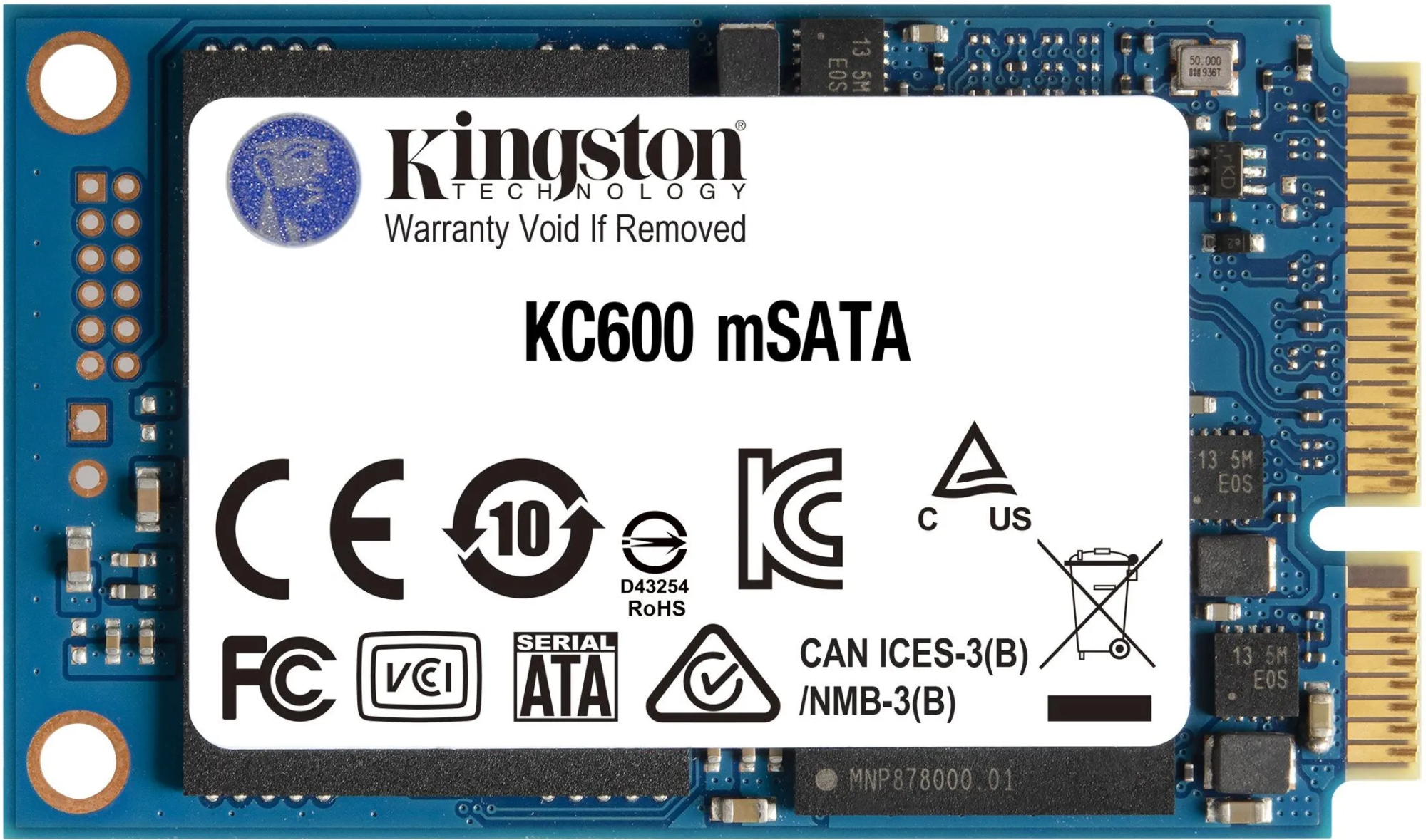 Твердотельный накопитель Kingston KC600 256GB mSATA SKC600MS256G