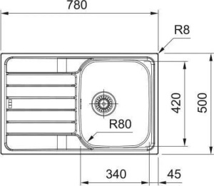 Кухонная раковина Franke Spark SKN 611-78 / 50 101.0712.230, нержавеющая сталь гладкая