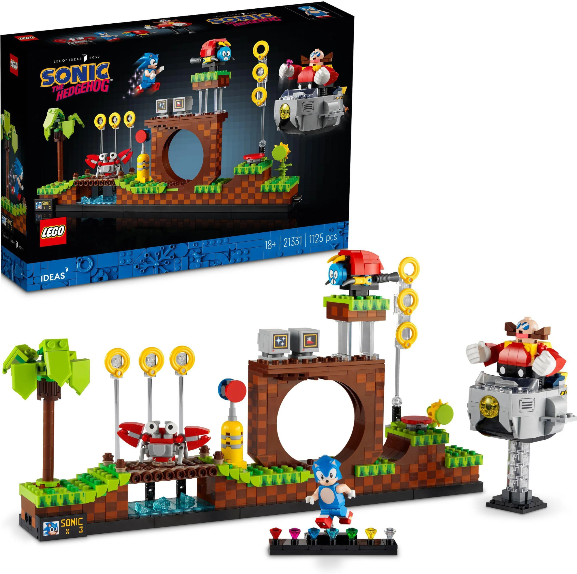 Конструктор LEGO Ideas 21331 Sonic the Hedgehog — Зона Зелёного Холма