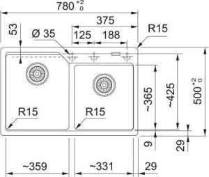 Кухонная раковина Franke Urban UBG 620-36-33 114.0687.309 белый полярный